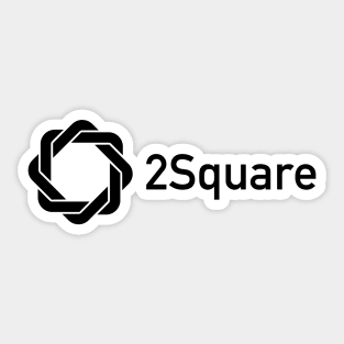 2Square Logo Black Sticker